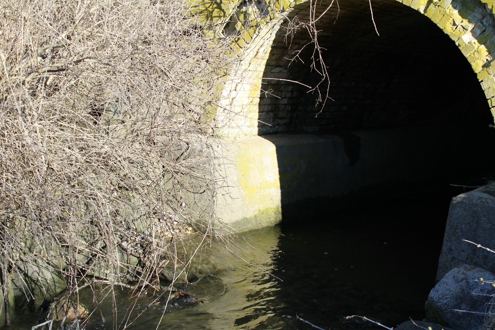 Base of west abutment
